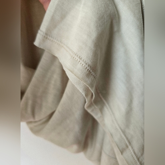 ZARA PASTEL PISTACHIO semi Sheer Short Sleeve Long T Shirt Lyocell Size M - Picture 5 of 7